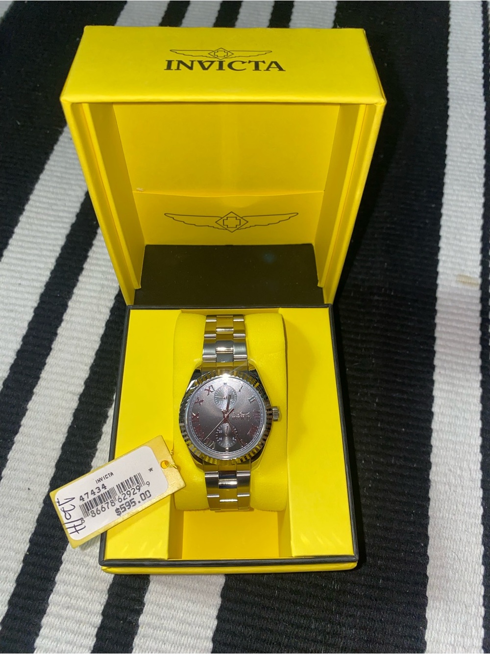Invicta Silver Stainless Steel Women’s Watch with Gray Dial